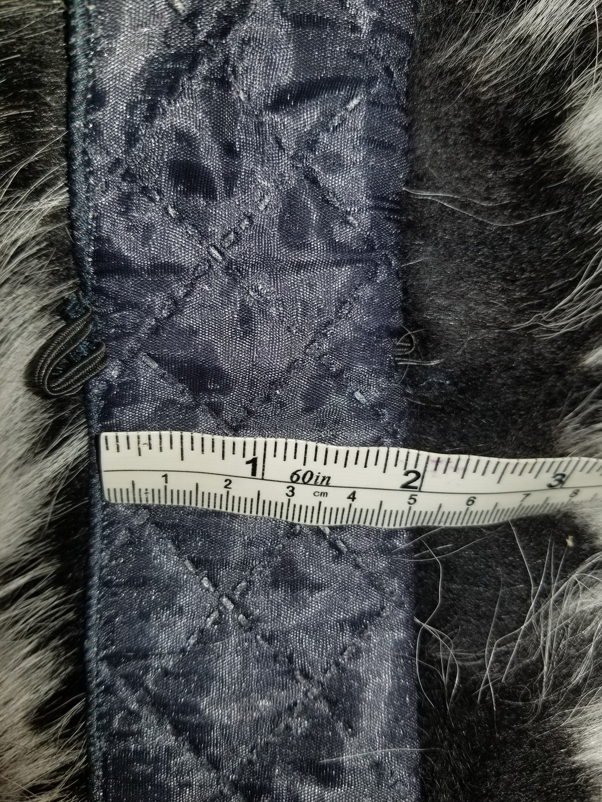 Silver Fox Look Fur Collar Trim double – genuine fox tail fur – image 7