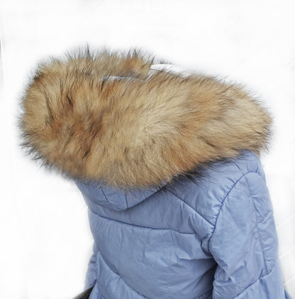 Brown Raccoon Fur Hood Trim – genuine raccoon fur pieces – image 2