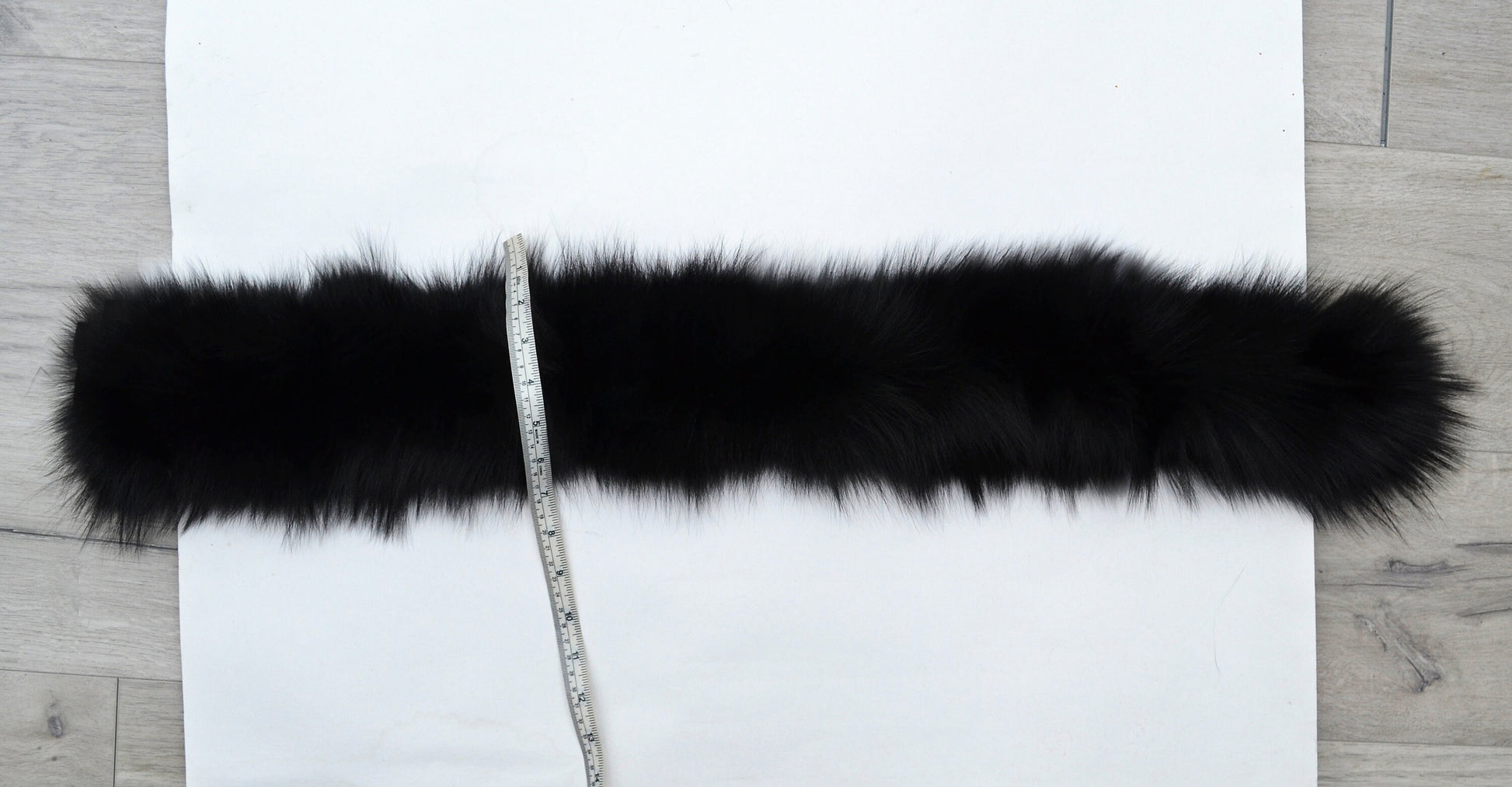 BY ORDER From Pieces! XL Large Full Finnish Real Fox Fur Collar, Fur Trim for Hoodie, Fox Fur Collar, Fur Scarf, Fur Ruff, Black Fox