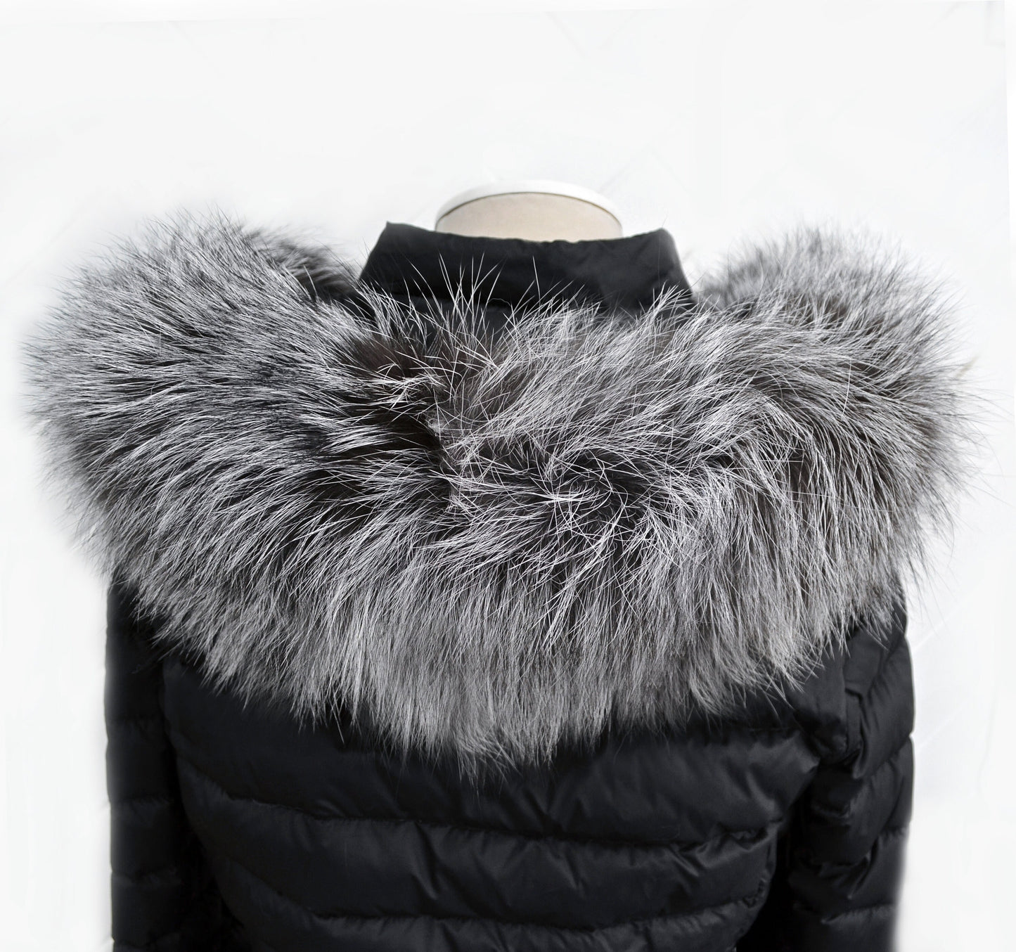 BY ORDER From Pieces! XL Large Full Finnish Silver Fox Fur Collar, Fur Trim for Hoodie, Fox Fur Collar, Fur Scarf, Fur Ruff,  Gray Fur