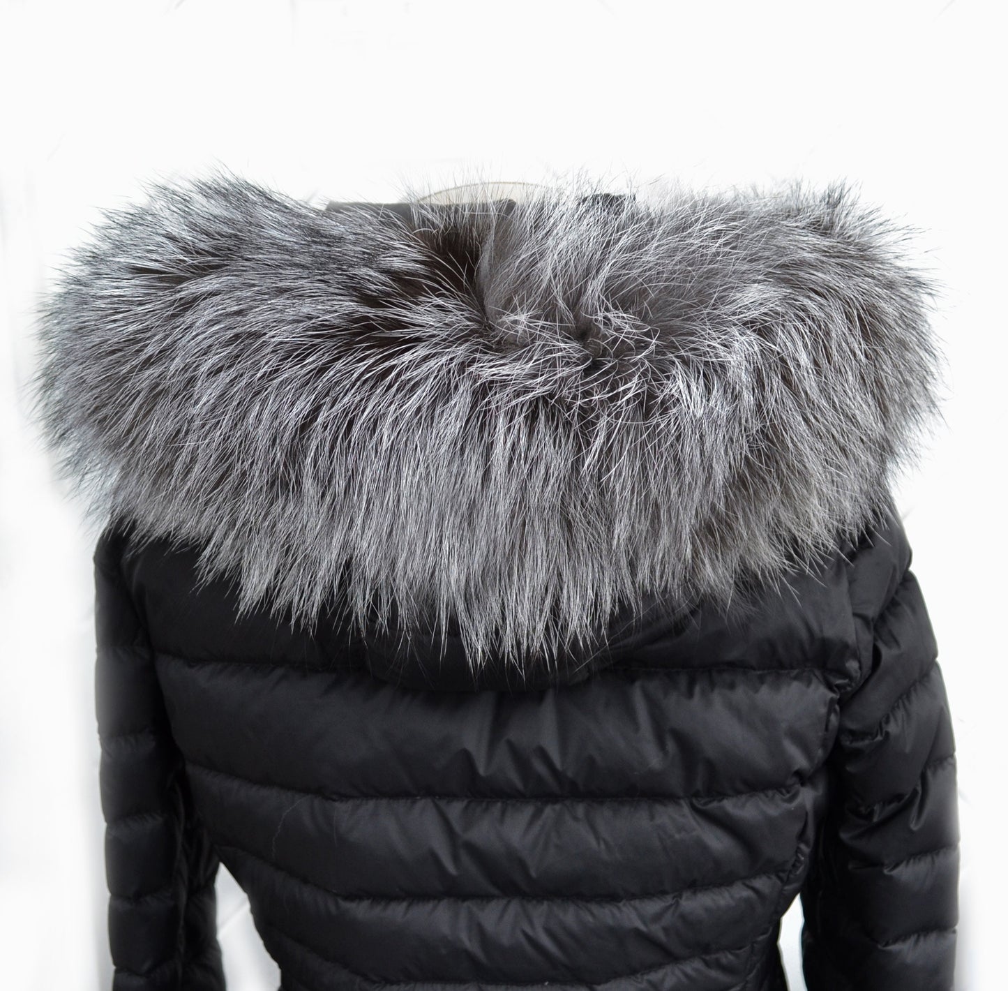 BY ORDER From Pieces! XL Large Full Finnish Silver Fox Fur Collar, Fur Trim for Hoodie, Fox Fur Collar, Fur Scarf, Fur Ruff,  Gray Fur