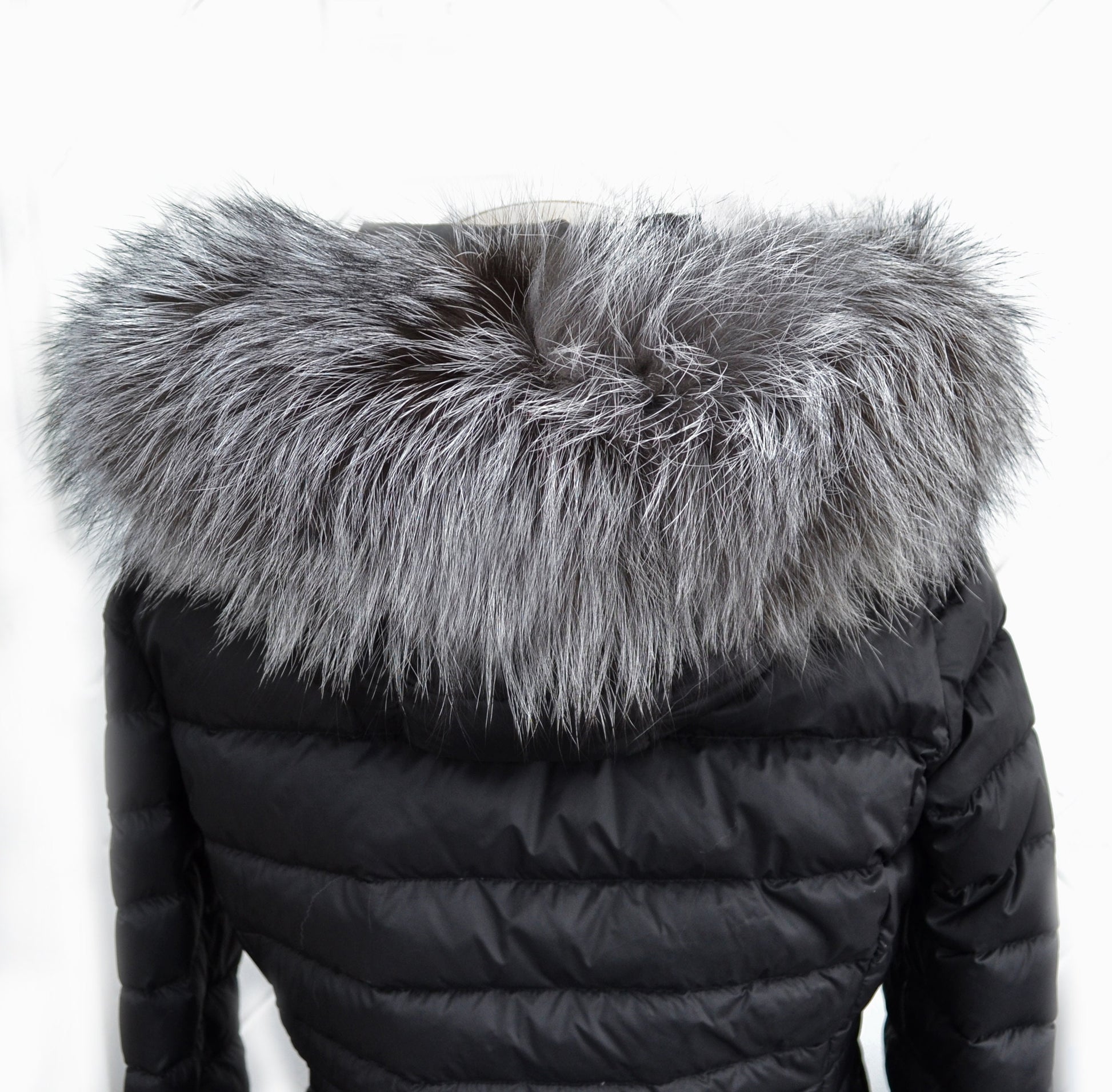Extra Long Length 41 inch XL Large Full Finnish Silver Fox Fur Collar, Fur Trim for Hoodie, Fox Fur Collar, Scarf, READY to SHIP From Pieces