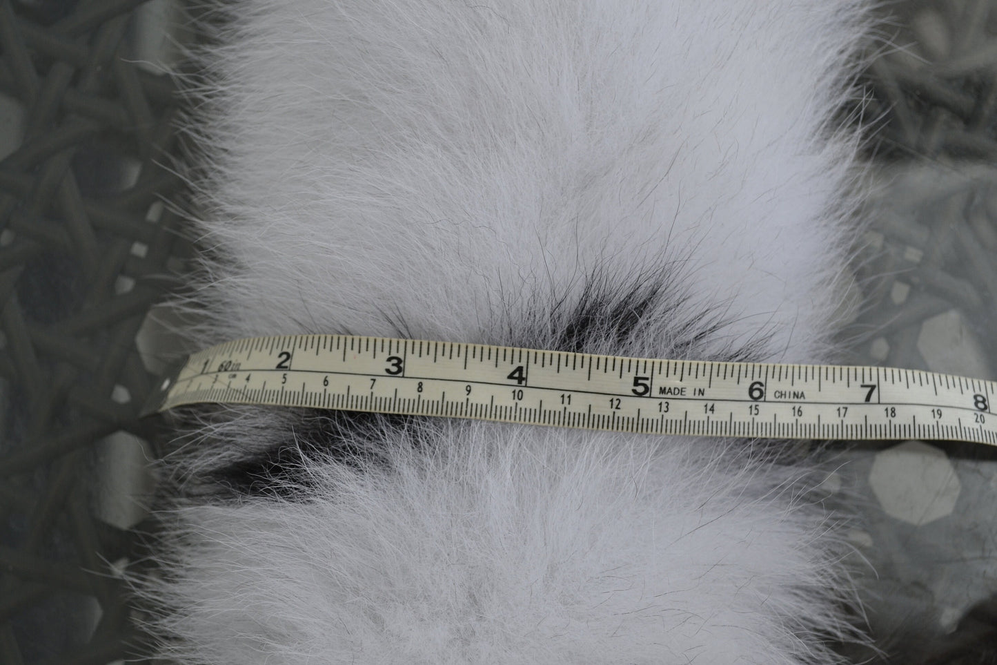 BY ORDER XL Double Real Fox Fur (Tail) Trim Hood, White and Black Fox Fur Collar, Fur Scarf, Fur Ruff, Fox Fur Hood, Hood Fur, Fur Trim