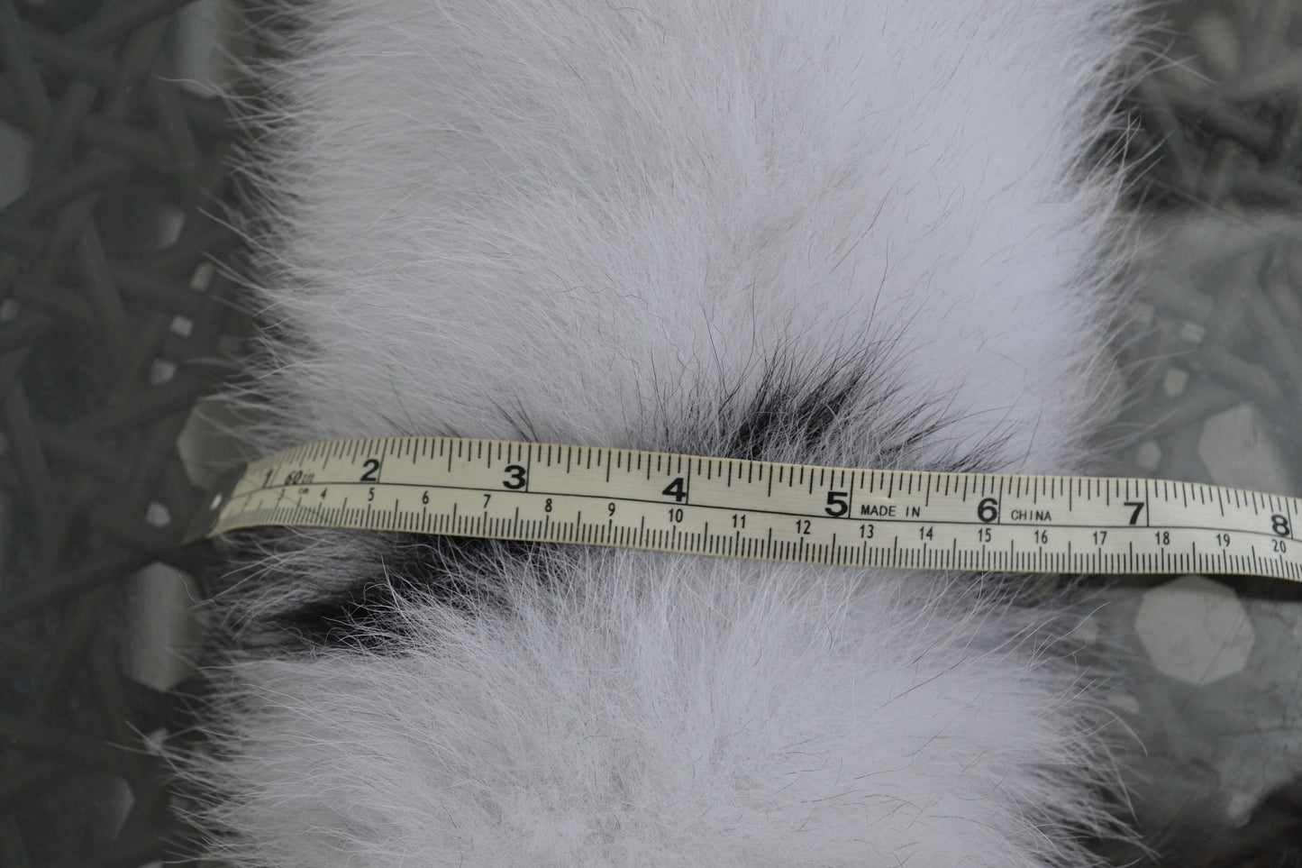 BY ORDER XL Double Real Fox Fur (Tail) Trim Hood, White and Black Fox Fur Collar, Fur Scarf, Fur Ruff, Fox Fur Hood, Hood Fur, Fur Trim