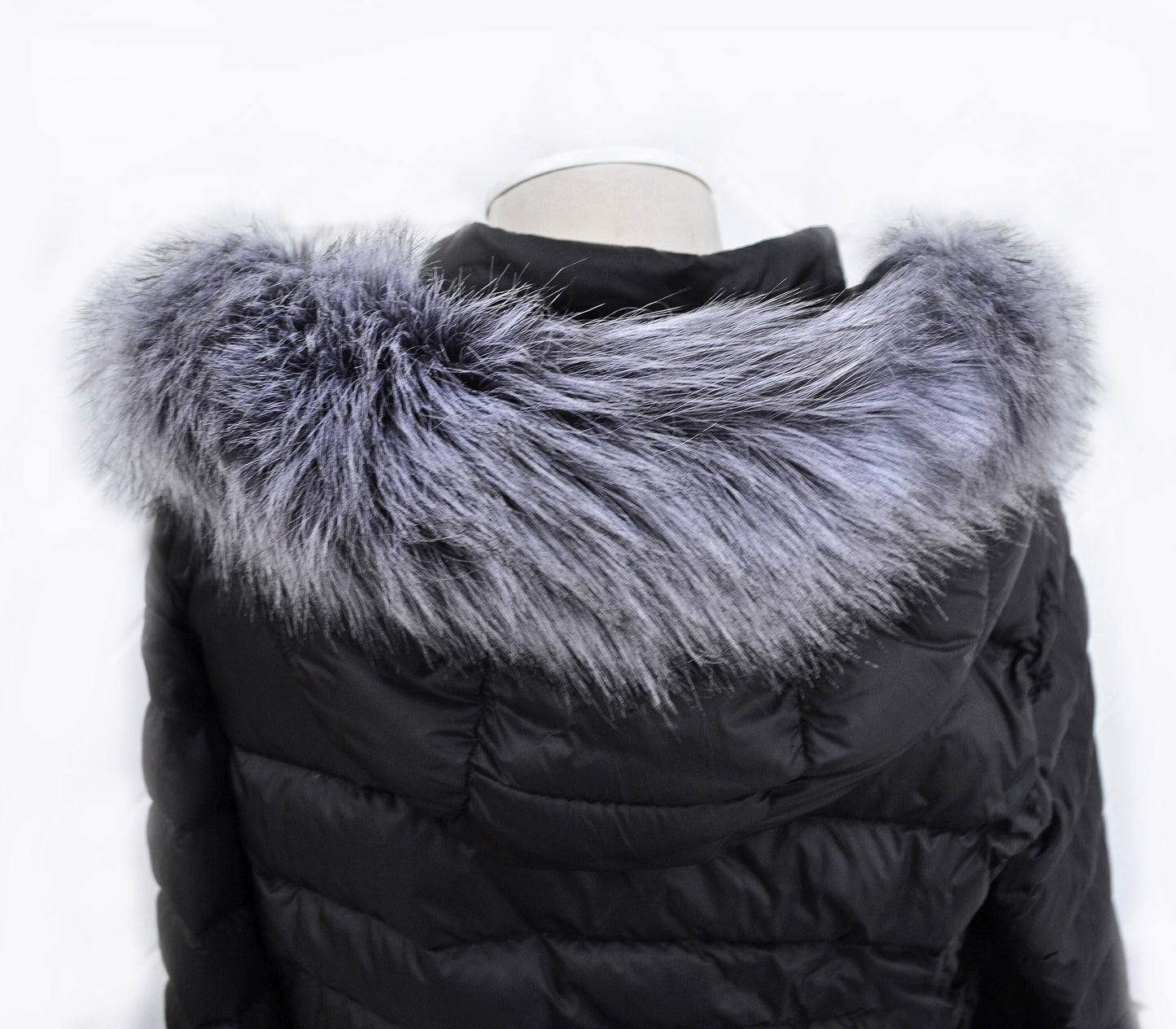 BY ORDER Faux Fur Vegan Trim Hood 70 cm, Faux Fur Collar Trim Like Silver fox, Fake Fur, Fur Fabric, Fur Ruff, Faux Fur Hood Jacket