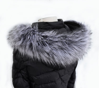 Silver Fox Look Faux Fur Hood Trim – 60–80 cm