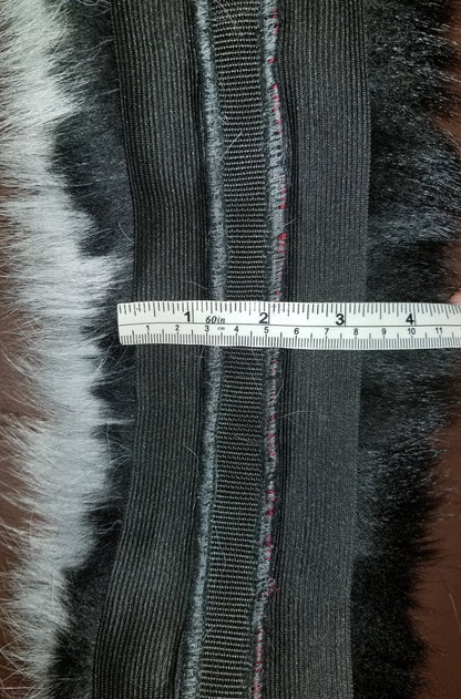Silver Fox Look Fur Hood Ruff triple – genuine fox tail fur – image 9