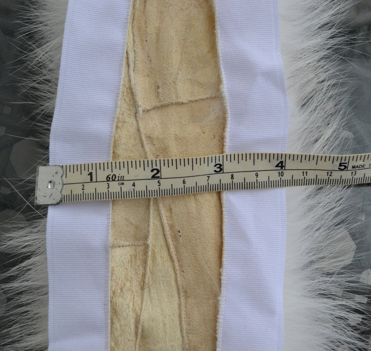 READY to SHIP From Pieces! XL Large Full Finnish Real Fox Fur Collar, Fur Trim for Hoodie, Fox Fur Collar, Fur Scarf, Fur Ruff, Ivory Fox