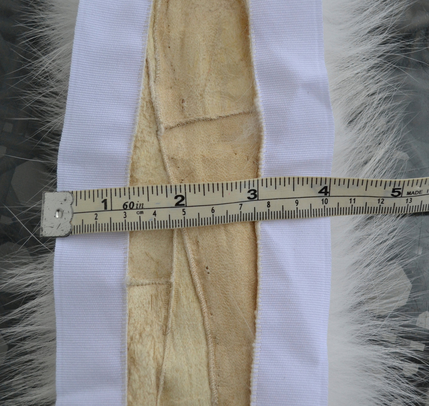 READY to SHIP From Pieces! XL Large Full Finnish Real Fox Fur Collar, Fur Trim for Hoodie, Fox Fur Collar, Fur Scarf, Fur Ruff, Ivory Fox