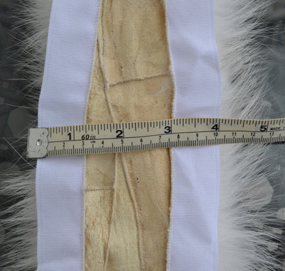 Ivory White Fur Trim for Coat – genuine Arctic fox fur pieces – image 5