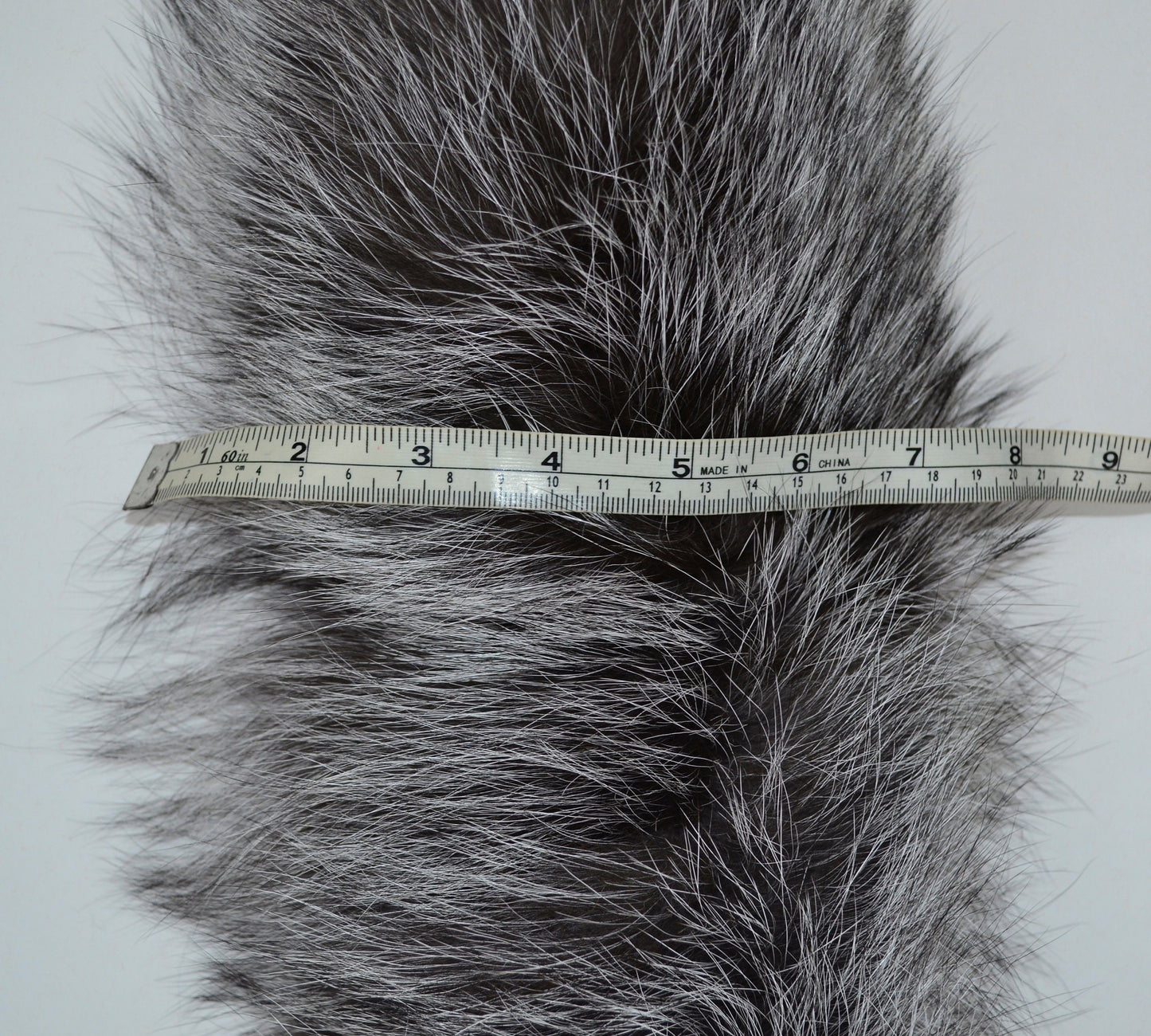 Extra Long Length 41 inch XL Large Full Finnish Silver Fox Fur Collar, Fur Trim for Hoodie, Fox Fur Collar, Scarf, READY to SHIP From Pieces