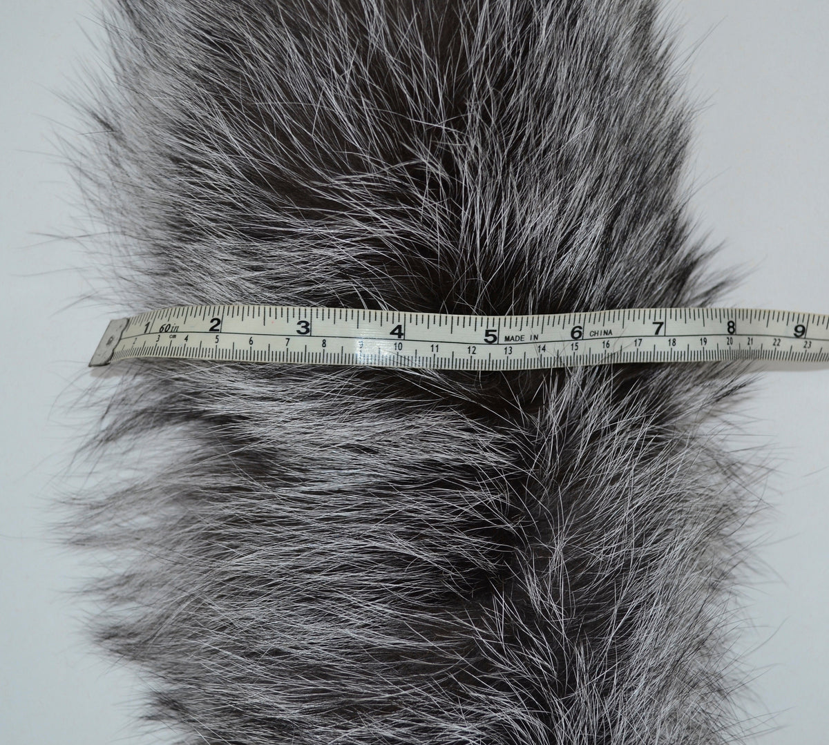 Extra Long Length 41 inch XL Large Full Finnish Silver Fox Fur Collar, Fur Trim for Hoodie, Fox Fur Collar, Scarf, READY to SHIP From Pieces