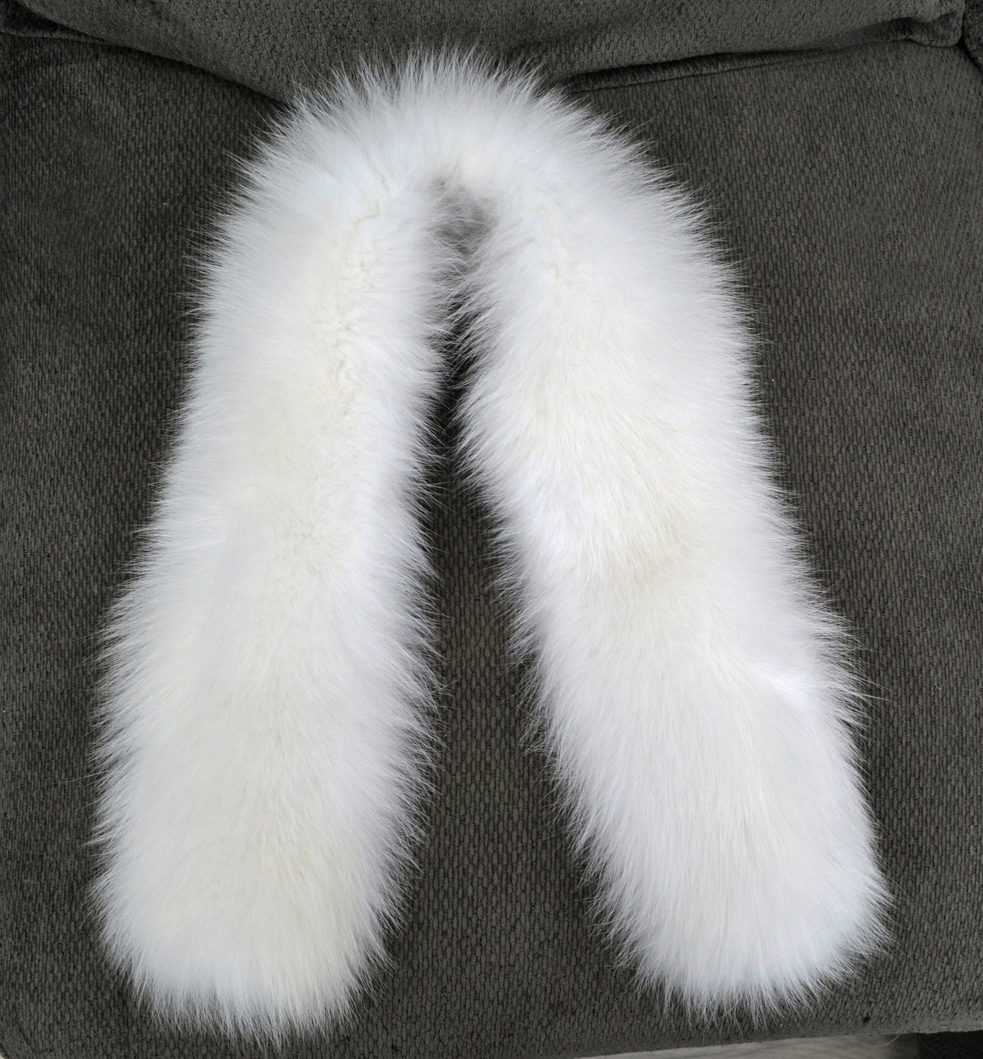BY ORDER XL Real Fox Fur Trim Hood, Large Fur collar trim, White Fox Fur Collar, Fur Scarf, Fur Ruff, Fox Fur Hood, Genuine Fox Fur