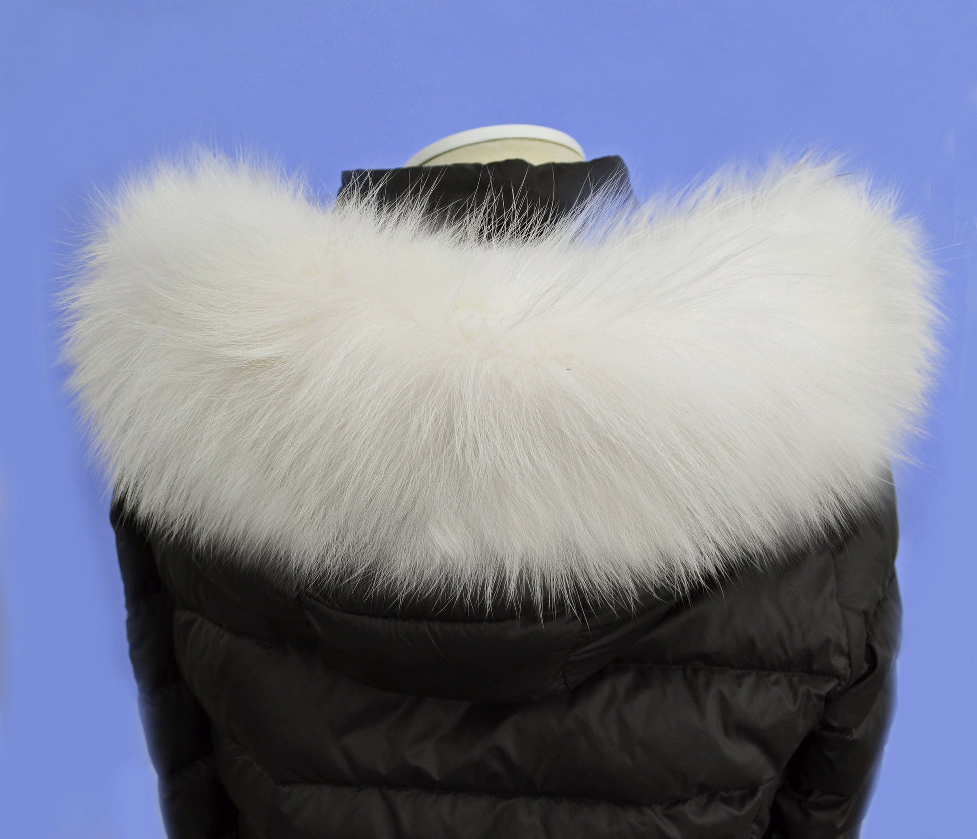 BY ORDER XL Real Fox Fur Trim Hood, Large Fur collar trim, White Fox Fur Collar, Fur Scarf, Fur Ruff, Fox Fur Hood, Genuine Fox Fur
