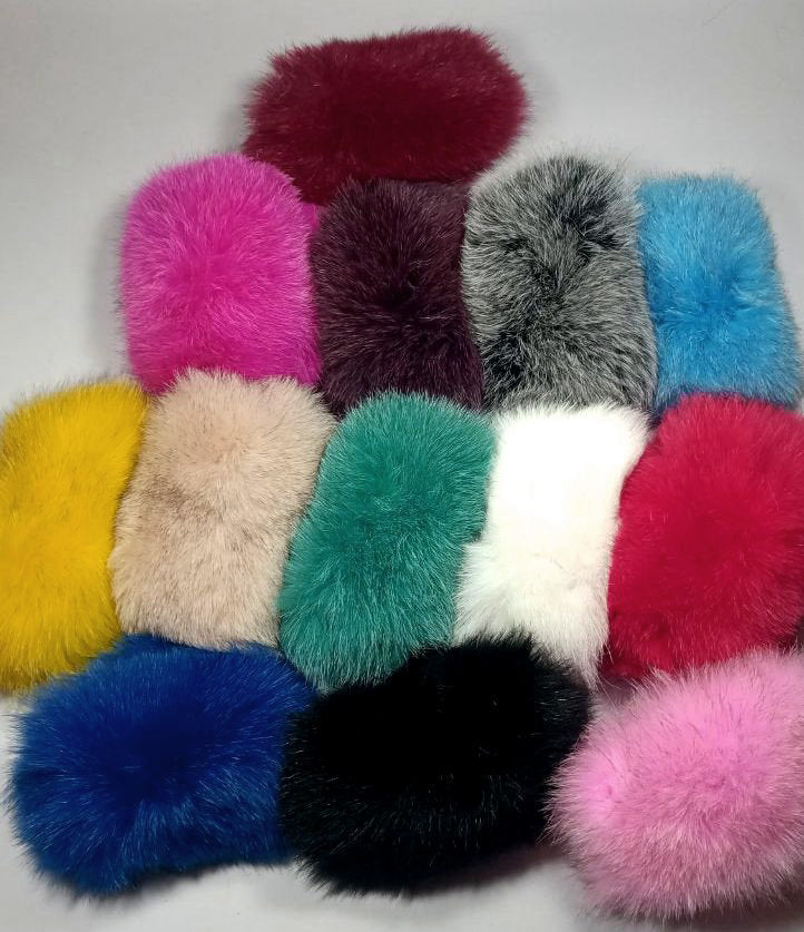 BY ORDER Real Fox Fur Slides Women Girl Genuine Leather Beach Large Finnish Fox Fur Sandals Summer Slippers Fashion Fluffy Shoes Flip Flops