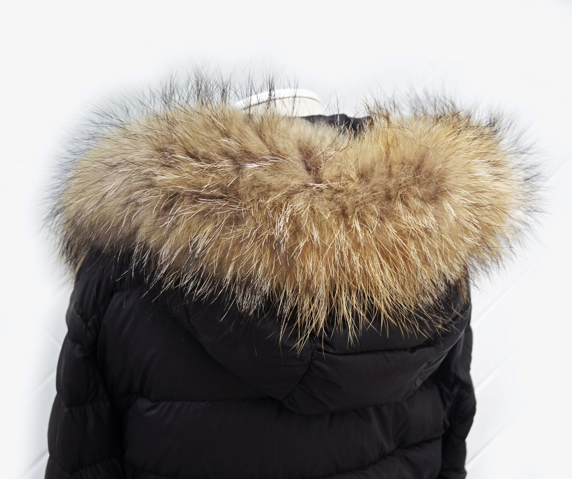 BY ORDER 60X4 cm Real Raccoon Fur Collar, Fur Trim for Hoodies, Raccoon Fur Collar, Fur Scarf, Fur Ruff, Raccoon Fur Hood, Raccoon