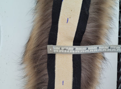 Natural Brown Finnish Raccoon Fur Trim – genuine Finnish raccoon pelt – image 7