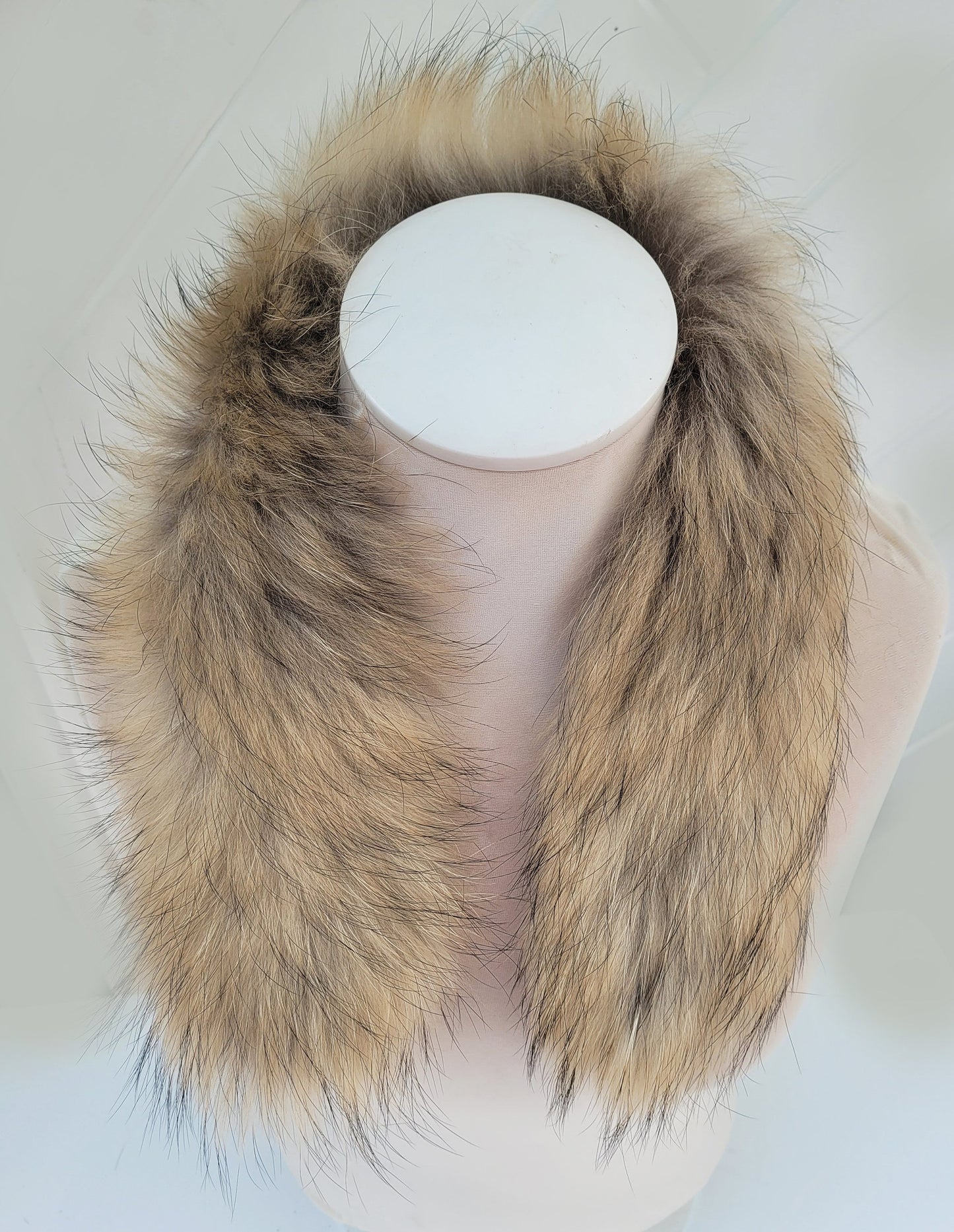 BY ORDER 60x2 cm Real Raccoon Fur Collar, Fur Trim for Hoodies, Raccoon Fur Collar, Fur Scarf, Fur Ruff, Raccoon Fur Hood, Raccoon Fur