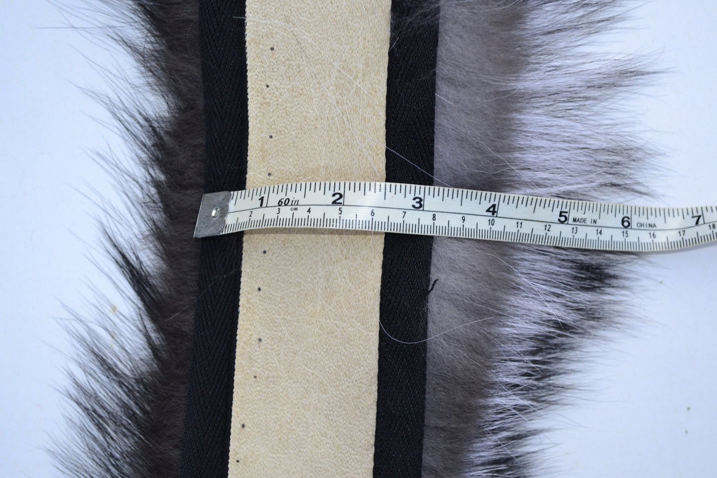 BY ORDER, XL Real Silver Fox Fur Trim Hood, Large Fur collar trim, Fox Fur Collar, Fur Scarf, Fur Ruff, Fox Fur Hood, Fox Fur, Stripes