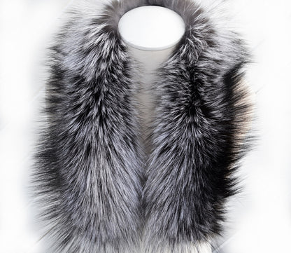 Gray Fur for Hood – genuine Arctic fox pelt – image 6