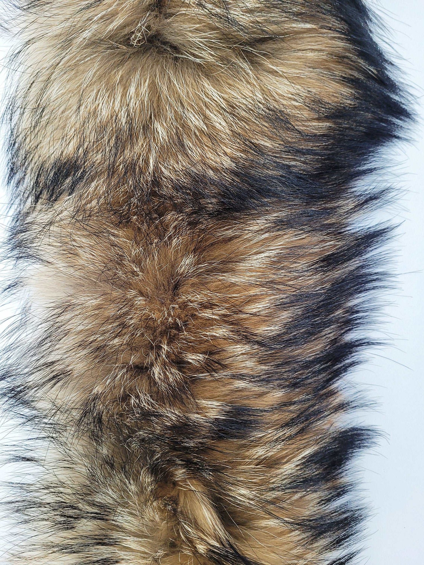 BY ORDER XXL Extra Large Finnish Raccoon Fur Collar, Fur Trim Hoodie, Raccoon Fur Collar, Fur Scarf, Fur Ruff, Raccoon Fur Hood, 70 cm