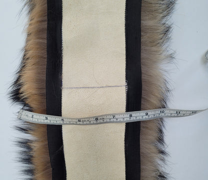 Natural Brown Raccoon Fur Trim – genuine Finnish raccoon pelt – image 5