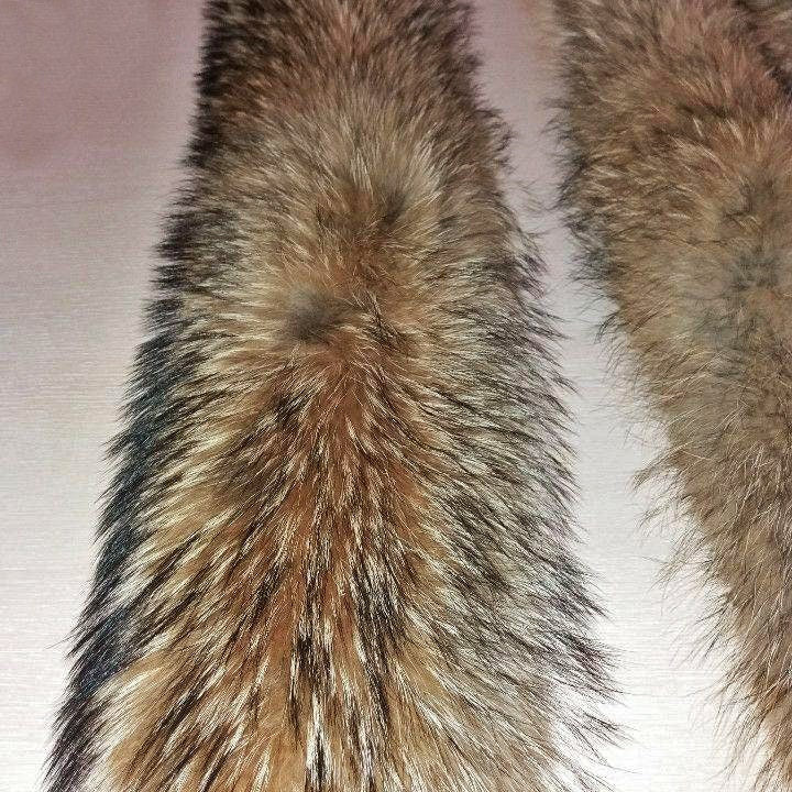 BY ORDER XXL Extra Large Finnish Raccoon Fur Collar, Fur Trim Hoodie, Raccoon Fur Collar, Fur Scarf, Fur Ruff, Raccoon Fur Hood, Super Large
