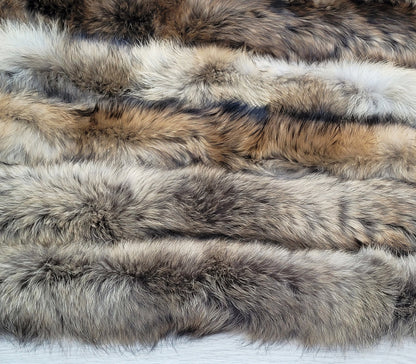 Natural Brown Finnish Raccoon Fur Trim – genuine Finnish raccoon pelt – image 6