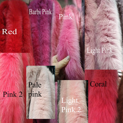 real fox fur hood trim made from fox tail fur – Single – view 6