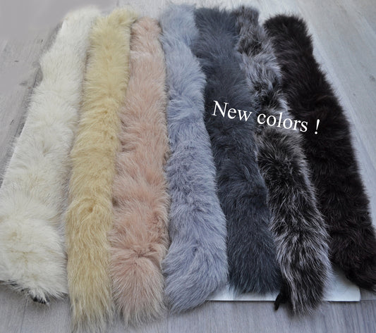 real fox fur hood trim made from fox tail fur – Single – view 1