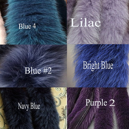 real fox fur hood trim made from fox tail fur – Single – view 10