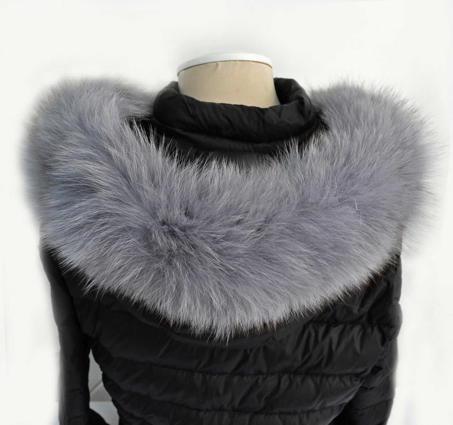 BY ORDER From Pieces! XL Large Full Finnish Real Fox Fur Collar, Fox Fur Collar, Fur Trim for Hoodie,  Fur Scarf, Fur Ruff, Gray Fox