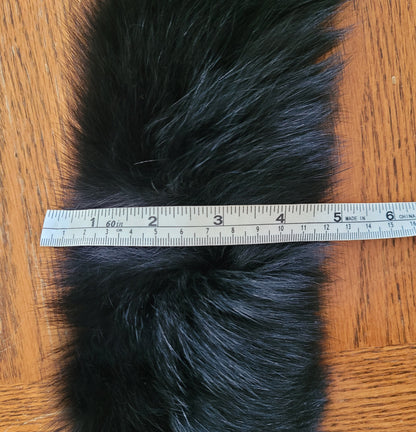 Black Fox Fur Collar – genuine Arctic fox pelt – image 7