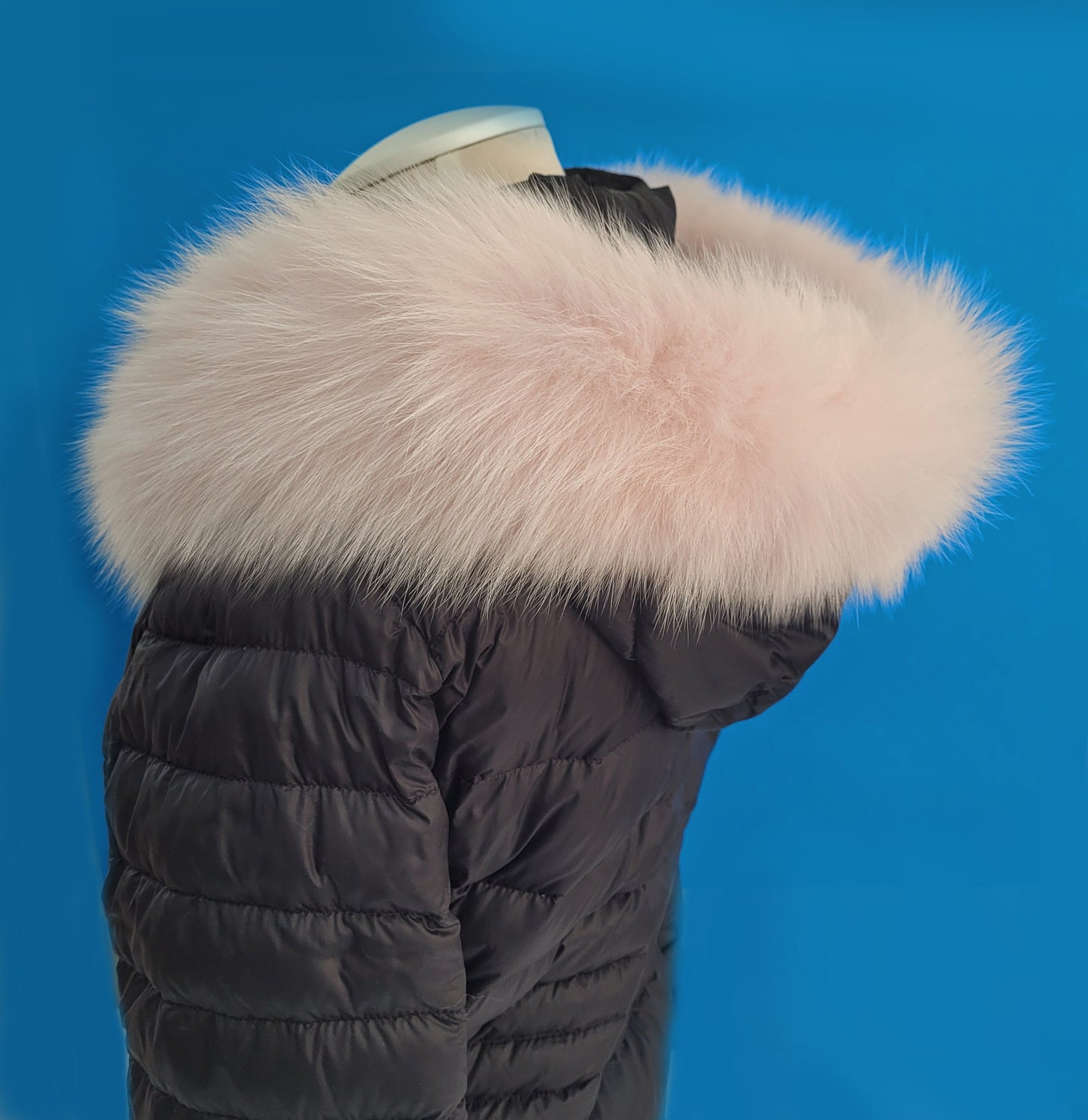 READY to SHIP From Pieces! XL Large Full Finnish Real Fox Fur Collar, Fur Trim for Hoodie, Fox Fur Collar, Fur Scarf, Fur Ruff, Pink Fox