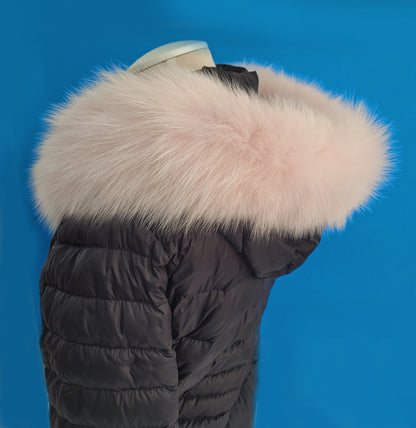 Pink Fur Trim for Jacket – genuine Arctic fox fur pieces – image 6