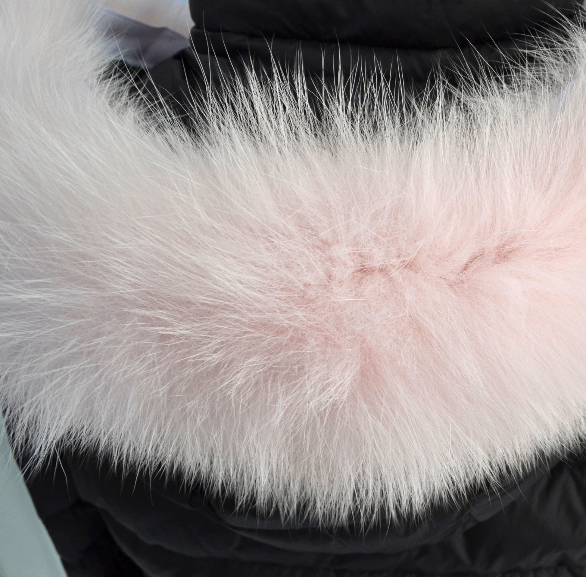 READY to SHIP From Pieces! XL Large Full Finnish Real Fox Fur Collar, Fur Trim for Hoodie, Fox Fur Collar, Fur Scarf, Fur Ruff, Pink Fox