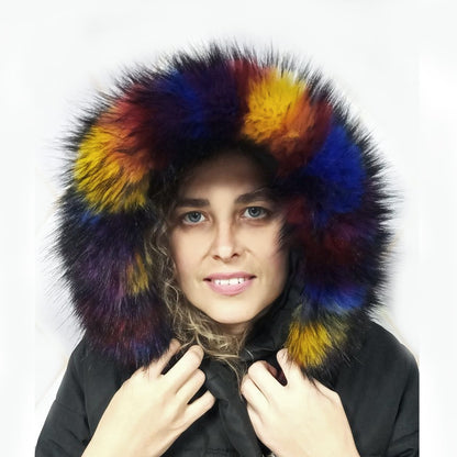 Multicolor Faux Fur Replacement Trim – 60–80 cm