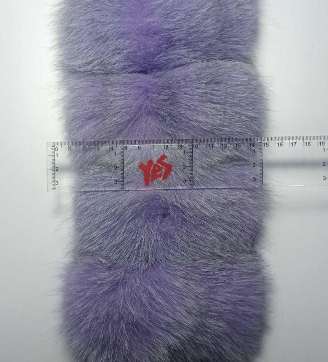 Raccoon Look real fox fur hood trim made from fox tail fur – Cubes – view 6