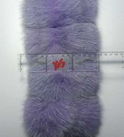Raccoon Look real fox fur hood trim made from fox tail fur – Cubes – view 6