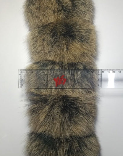 real fox fur hood trim made from fox tail fur – Cubes – view 9