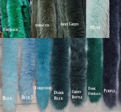 real fox fur hood trim made from fox tail fur – Single – view 8