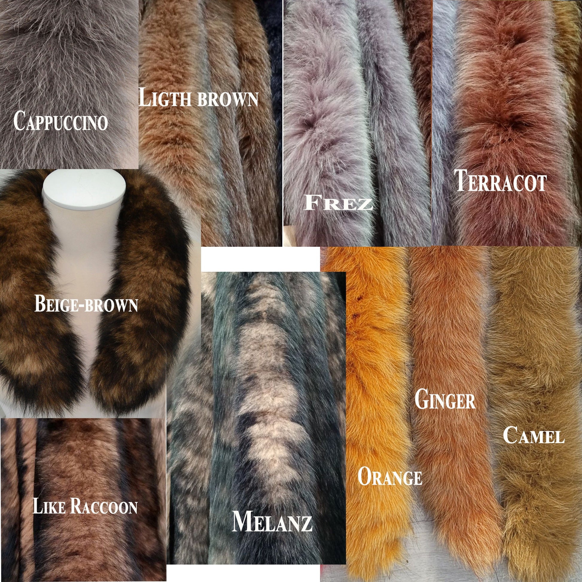 BY ORDER FOX (Tail) Trim Hood 60-80 cm, Fur collar trim, Fox Fur Collar, Fur Scarf, Fur Ruf, Fox Fur Hood, Hood Fur Jacket, Fur stripe, Trim