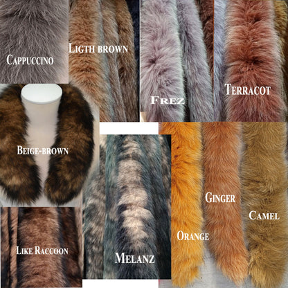 real fox fur hood trim made from fox tail fur – Single – view 4