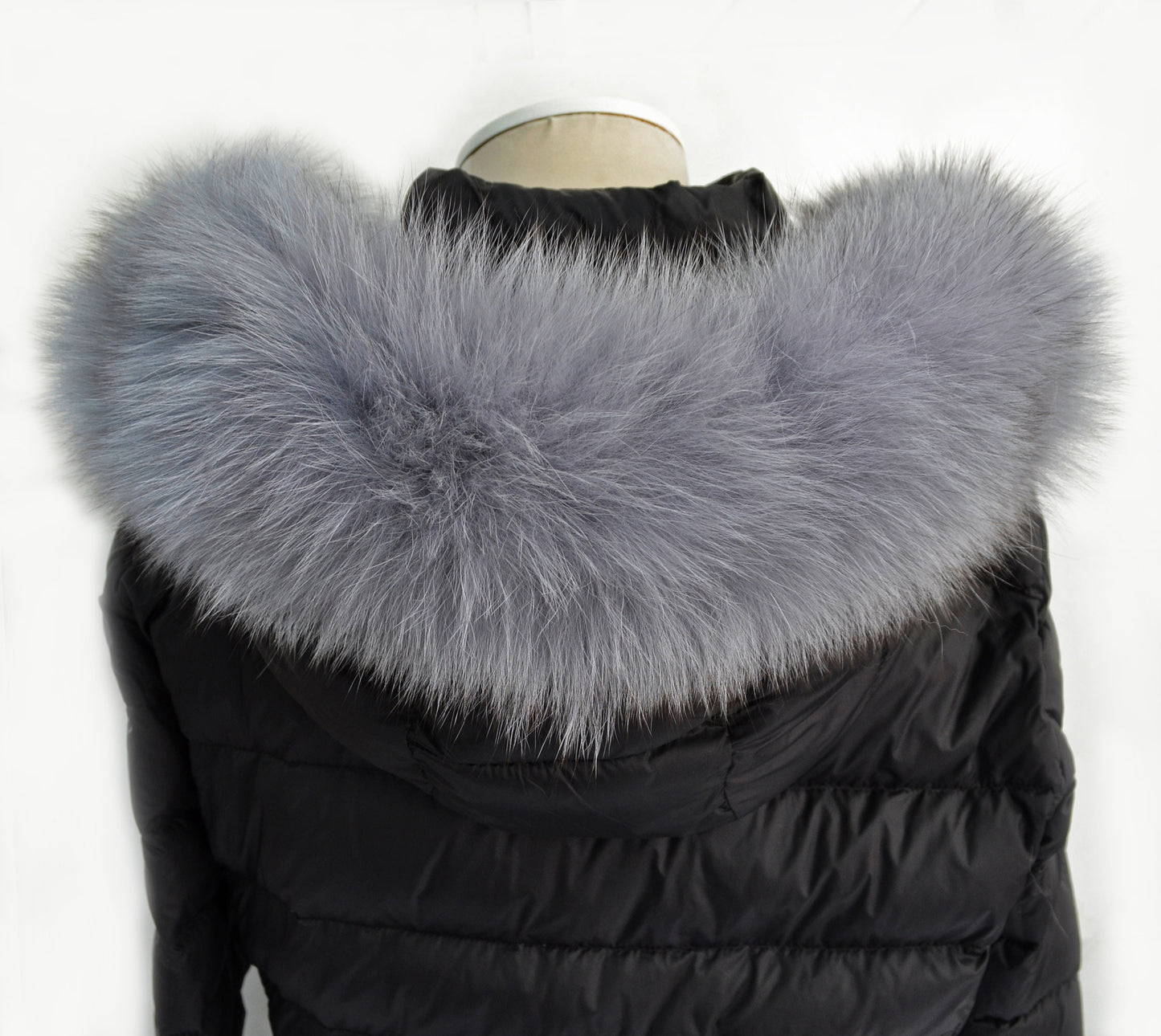 BY ORDER From Pieces! XL Large Full Finnish Real Fox Fur Collar, Fox Fur Collar, Fur Trim for Hoodie,  Fur Scarf, Fur Ruff, Gray Fox