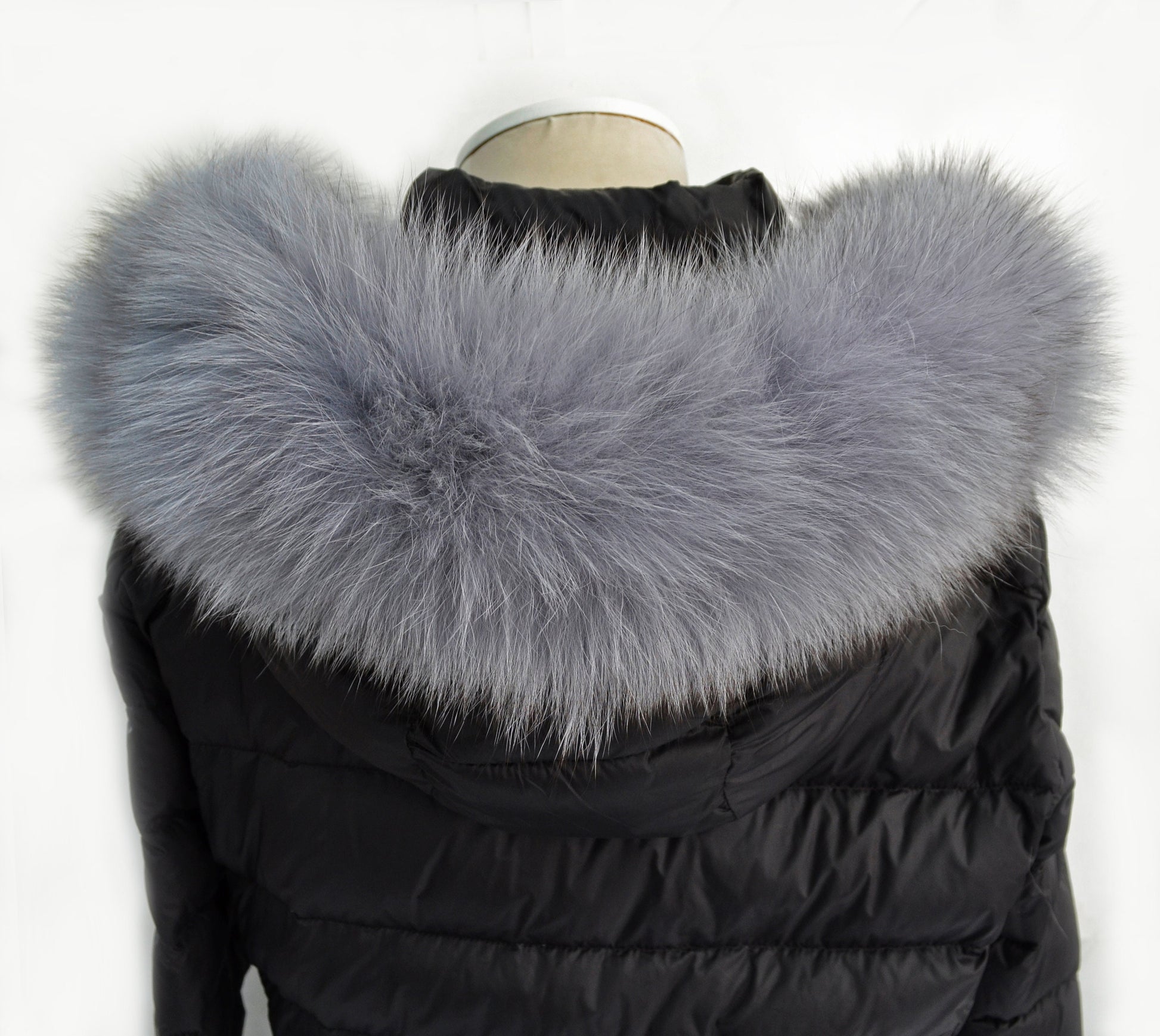 BY ORDER From Pieces! XL Large Full Finnish Real Fox Fur Collar, Fox Fur Collar, Fur Trim for Hoodie, Fur Scarf, Fur Ruff, Gray Fox