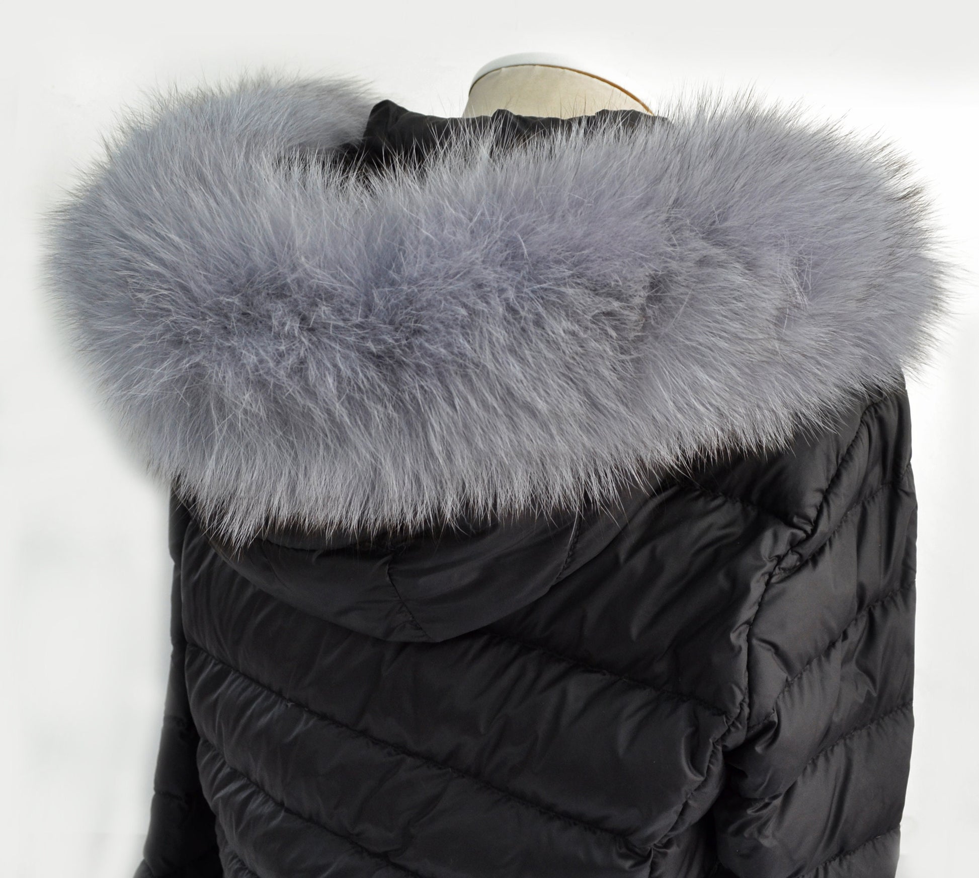 BY ORDER From Pieces! XL Large Full Finnish Real Fox Fur Collar, Fox Fur Collar, Fur Trim for Hoodie, Fur Scarf, Fur Ruff, Gray Fox