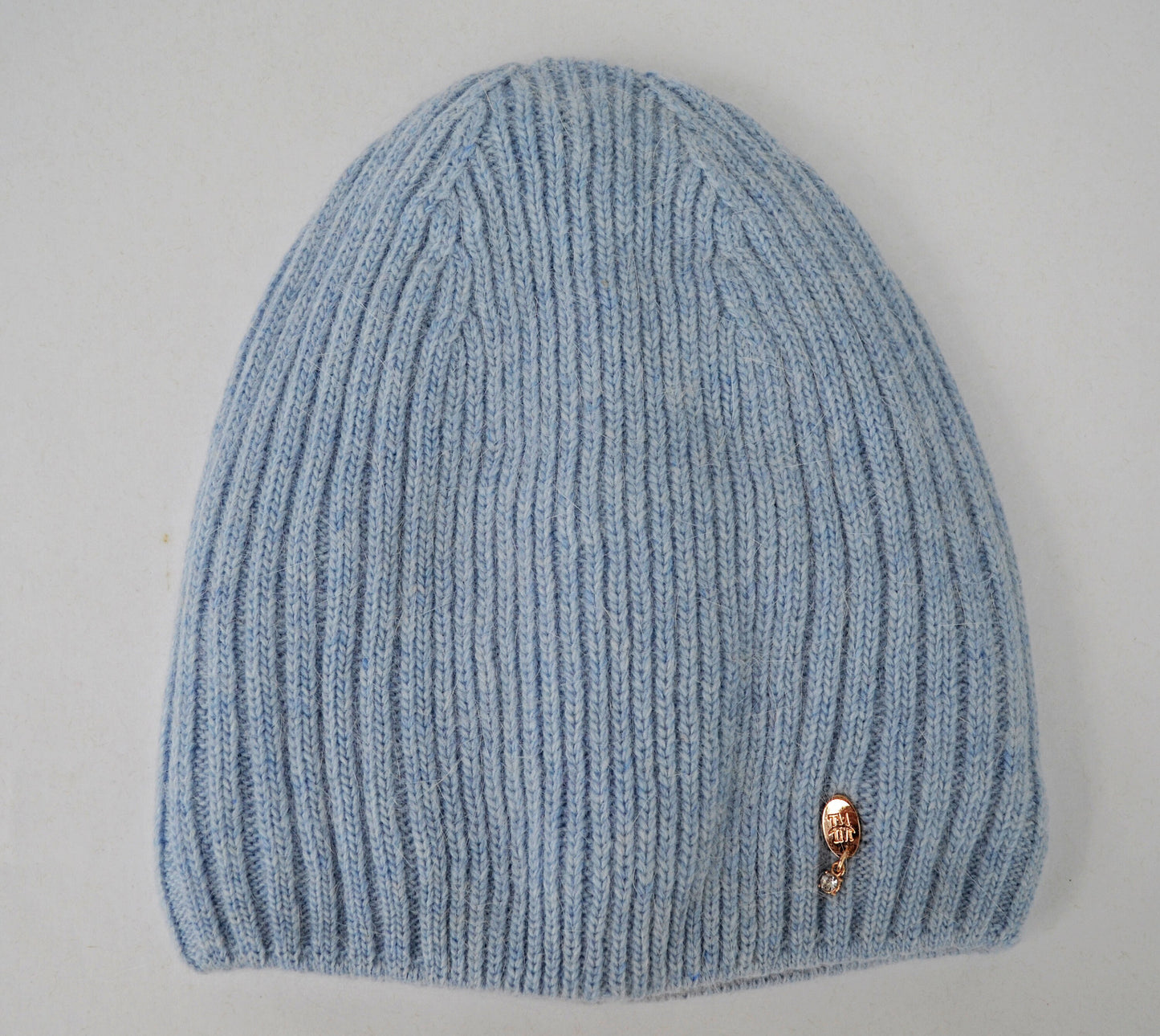Angora Wool Beanie: Knitted Slouchy Winter Hat with Fleece Lining