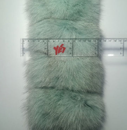 Raccoon Look real fox fur hood trim made from fox tail fur – Cubes – view 5