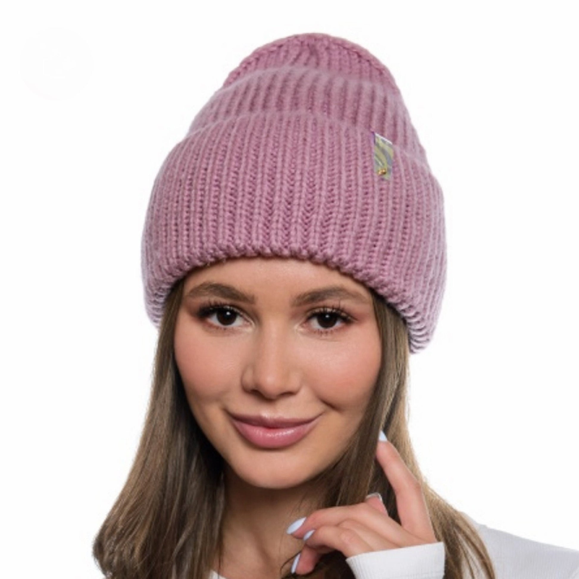 Knitted Hat for Women Girl Slouchy Cable Beanie Gift for Her Winter Wool Accessories Chunky Hat Fleece Lining Warm Teen Stretchable Cap