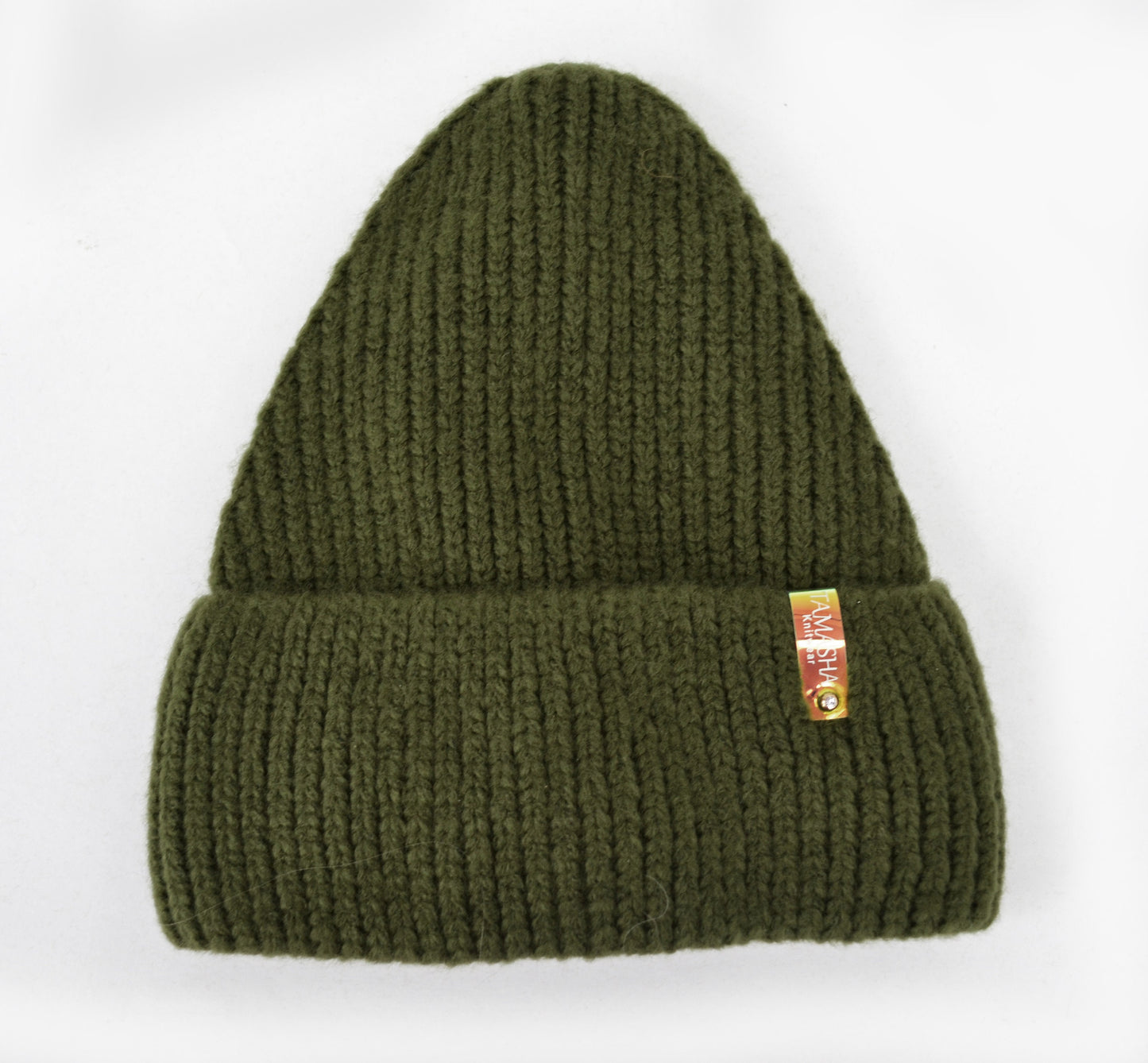 Wool Knitted Hat for Women Green